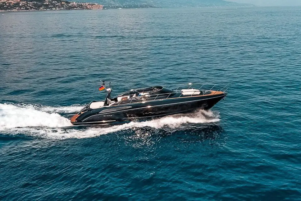 Riva 56 Rivale, exterior — Barcelona Yacht Rental, Barcelona. Sleek open-deck runs to Sitges before lunch