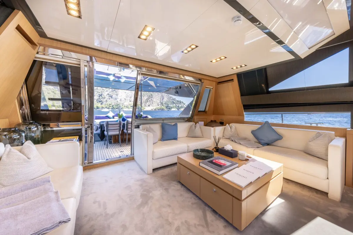 Riva 86 Domino, exterior — Barcelona Yacht Rental, Barcelona. Sleek Italian lines built for the Sitges run